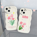 iPhone 14 Flexible Plastic Back Case - Flower