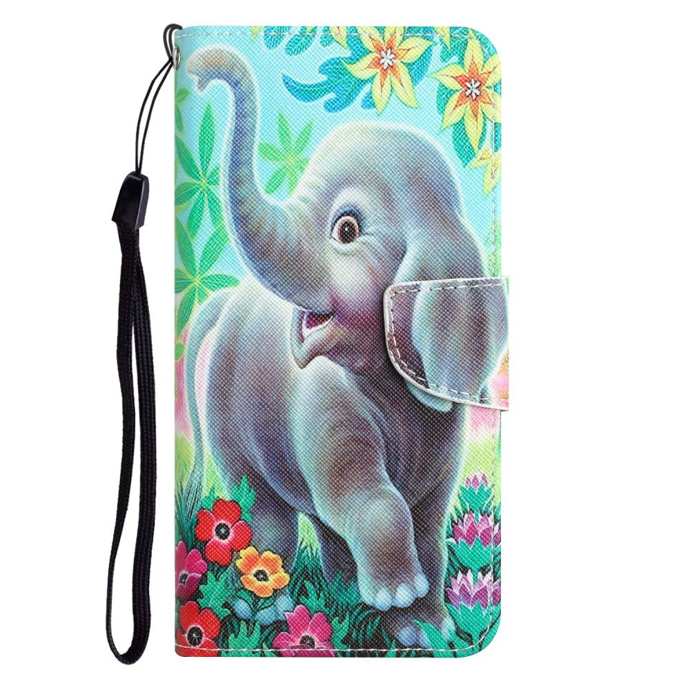 Samsung Galaxy A54 (5G) Leather Flip Case w. Wallet - Elephant