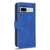 Google Pixel 7A Leather Flip Case with Card Holders - Blue