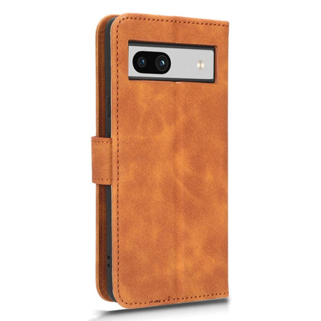 Google Pixel 7A Leather Flip Case with Card Holders - Brown