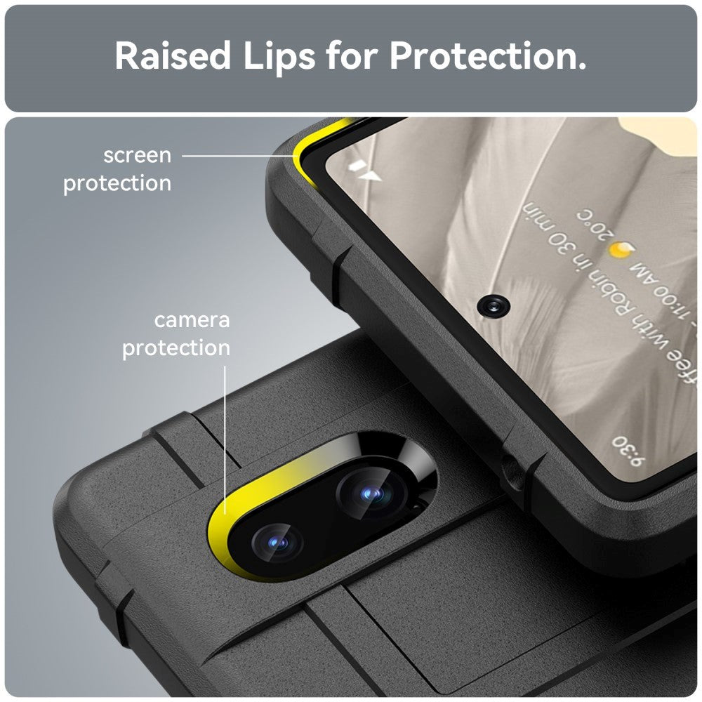 Google Pixel 7A Rugged Shield Series Series Tough Case - Black