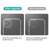 NORTHJO iPhone 14 Pro 2-in-1 Set Flexible Plastic Case with Tempered Glass Screen Protector - Transparent