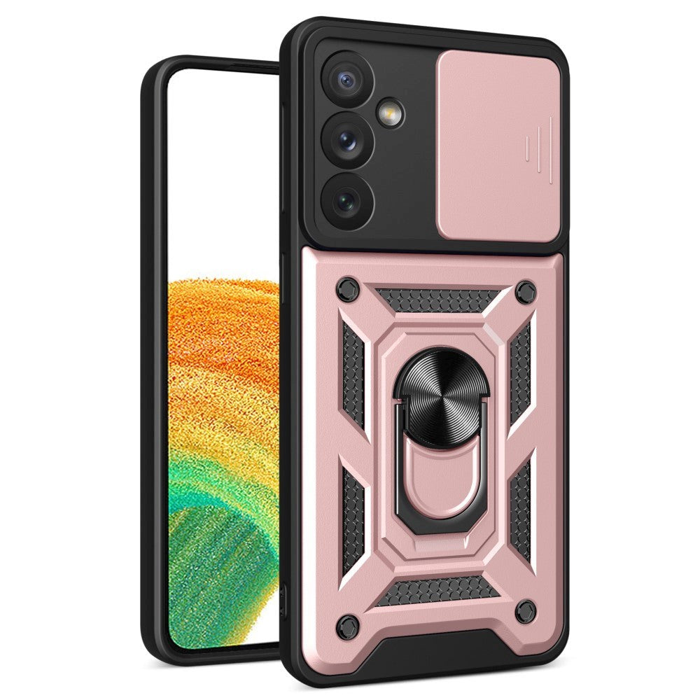 Samsung Galaxy A34 (5G) Tough Case w. Magnetic Kickstand & Cam Slider - Rose Gold