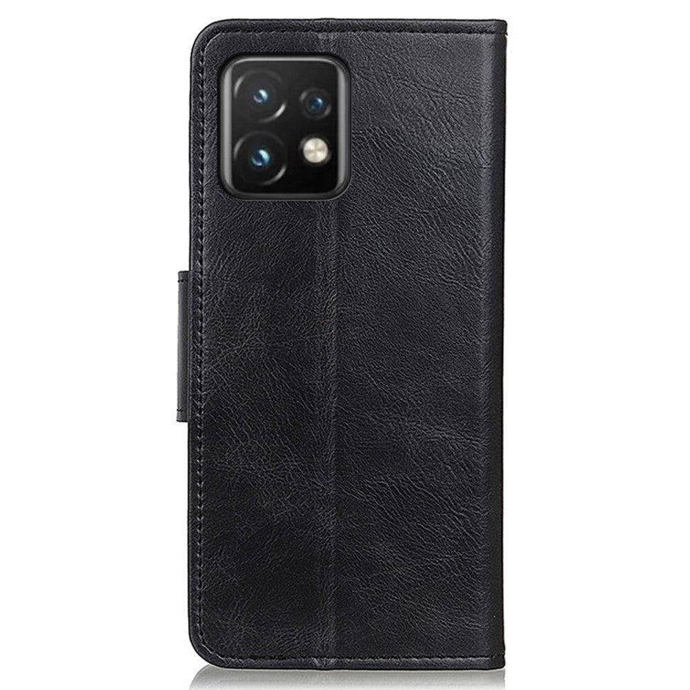 Motorola Edge 40 Pro Leather Case w. Wallet & Stand Function - Black