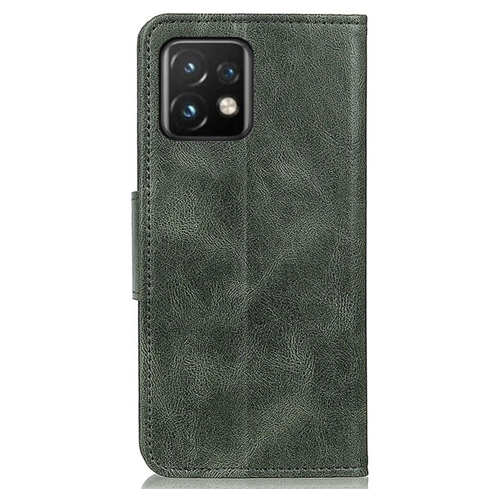 Motorola Edge 40 Pro Leather Case w. Wallet & Stand Function - Green