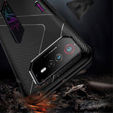 Asus ROG Phone 6 Carbon Fiber TPU Plastic Case - Black