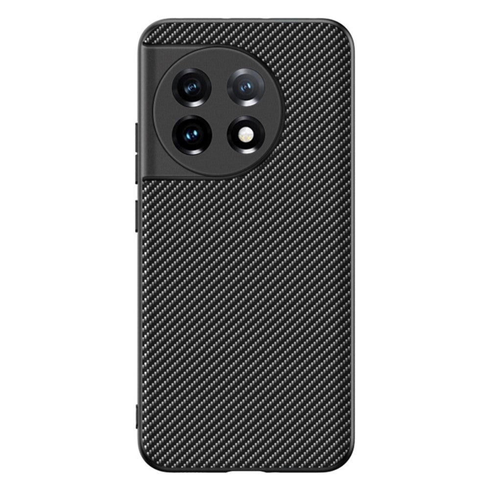 OnePlus 11 Carbon Fiber Leather Case - Black / Grey