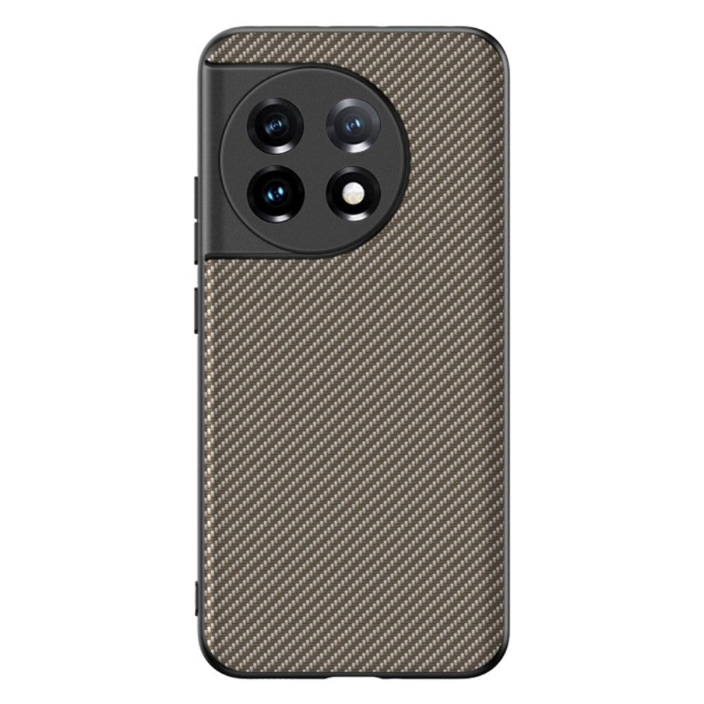 OnePlus 11 Carbon Fiber Leather Case - Gold