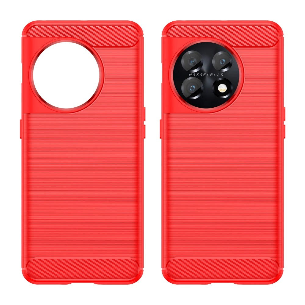 OnePlus 11 Brushed Carbon Case - Red