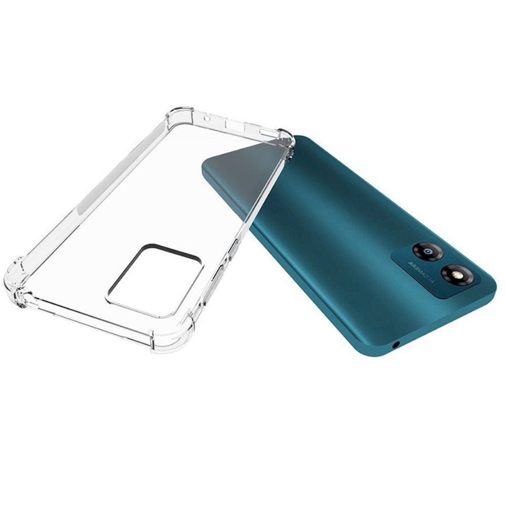 Motorola Moto E13 Shock-Proof Flexible Plastic Case - Transparent