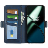 OnePlus 11 Flip Case w. Card Holder & Stand Function - Blue