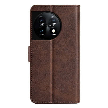 OnePlus 11 Flip Case w. Card Holder & Stand Function - Dark Brown