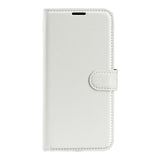 OnePlus 11 Litchi Leather Wallet Case - White