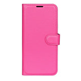 OnePlus 11 Litchi Leather Wallet Case - Dark Pink