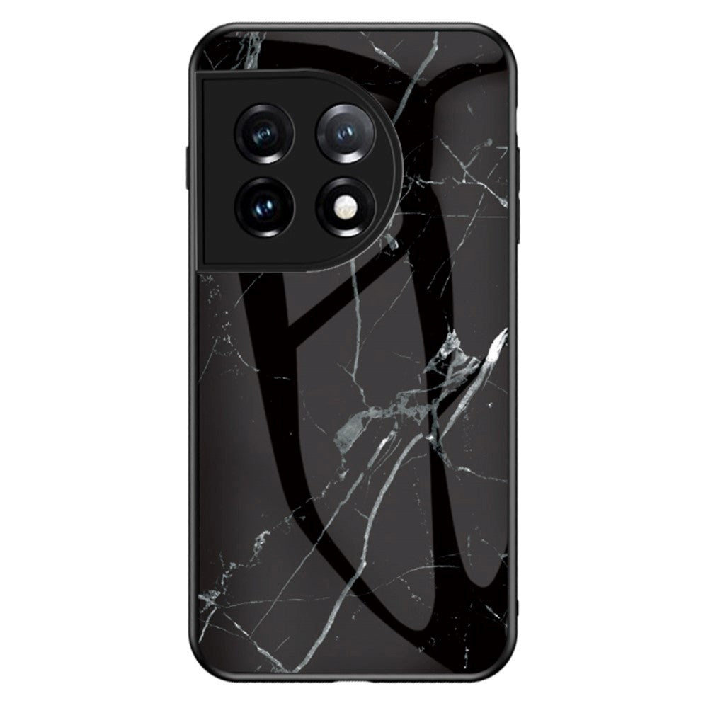 OnePlus 11 Case w. Glass Back - Black Marble