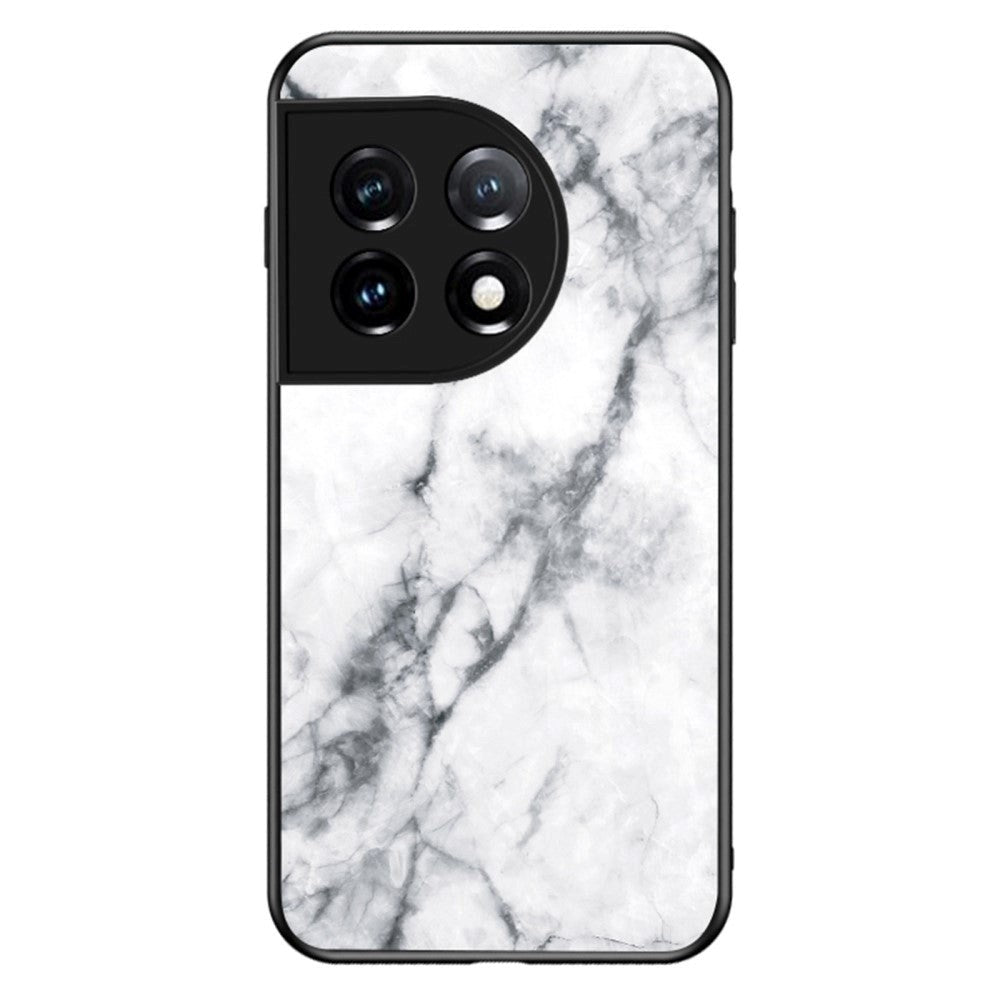 OnePlus 11 Case w. Glass Back - White Marble