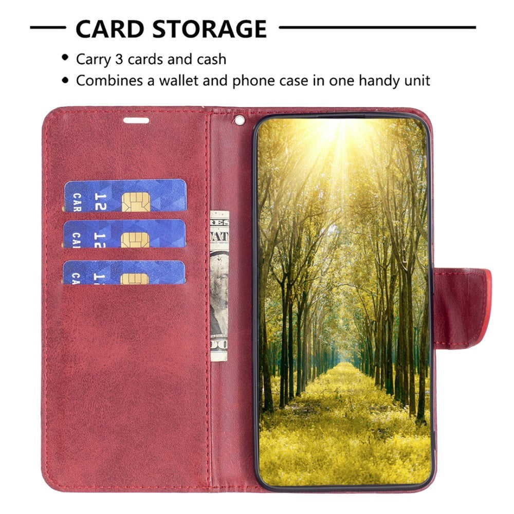 Motorola Moto G73 Flip Case Leather w. Wallet & Strap - Red