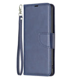 Motorola Moto E13 Flip Case Leather w. Wallet & Strap - Blue