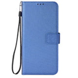 TCL 405 / 406 / 408 / T506D Leather Flip Case with Diamond Texture - Blue