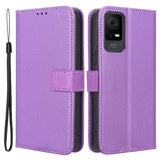 TCL 405 / 406 / 408 / T506D Leather Flip Case with Diamond Texture - Purple