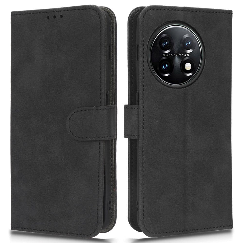 OnePlus 11 Leather Flip Case w. Wallet & Stand Function - Black