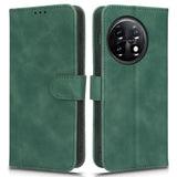 OnePlus 11 Leather Flip Case w. Wallet & Stand Function - Green