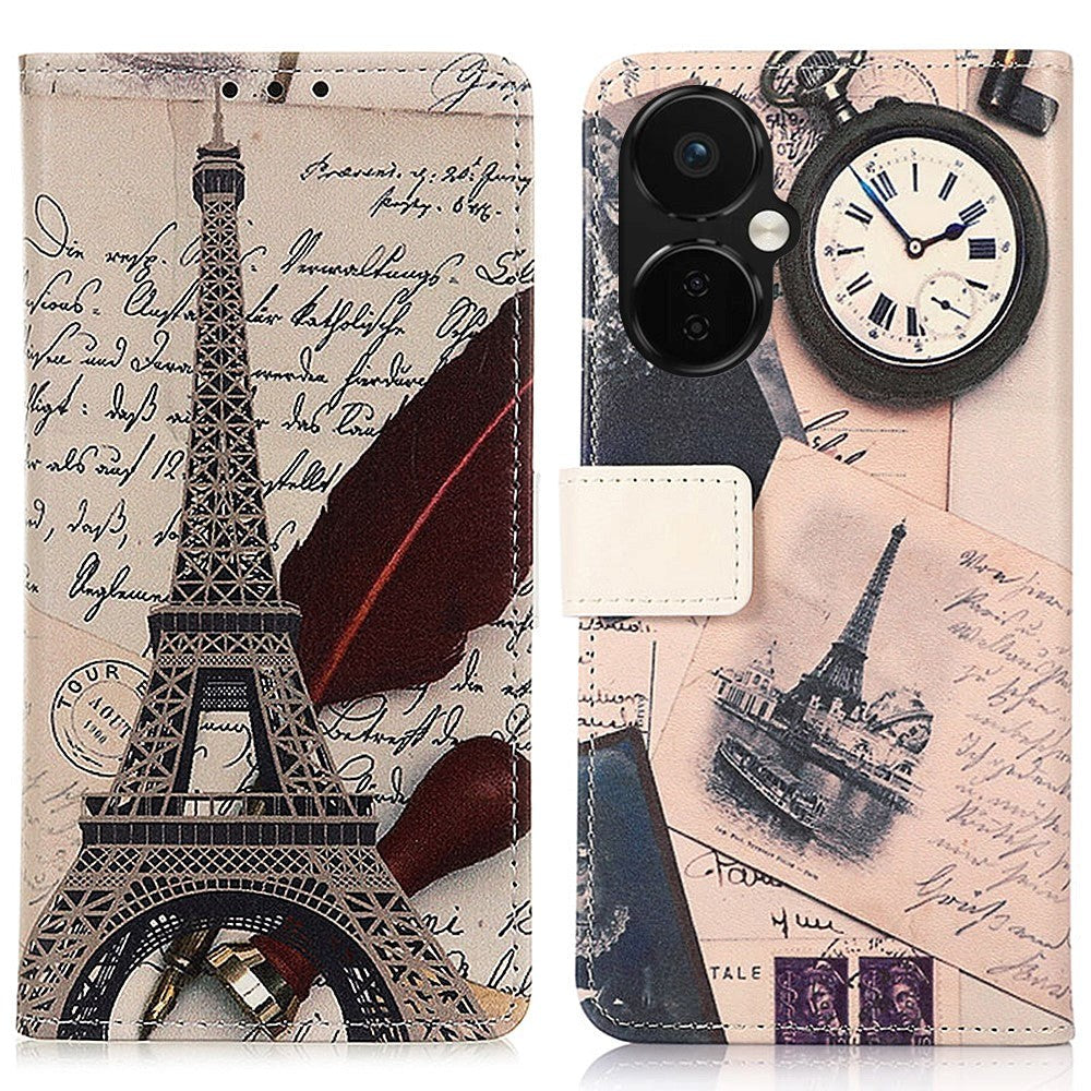 OnePlus Nord CE 3 Lite Leather Case w. Wallet - The Eiffel Tower