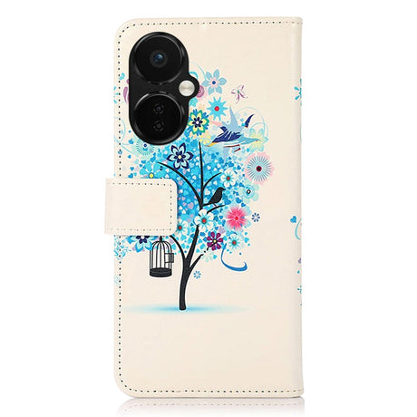 OnePlus Nord CE 3 Lite Leather Case w. Wallet - Blue Tree