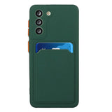 Samsung Galaxy S23+ (Plus) Flexible Plastic Case with Card Holder - Green