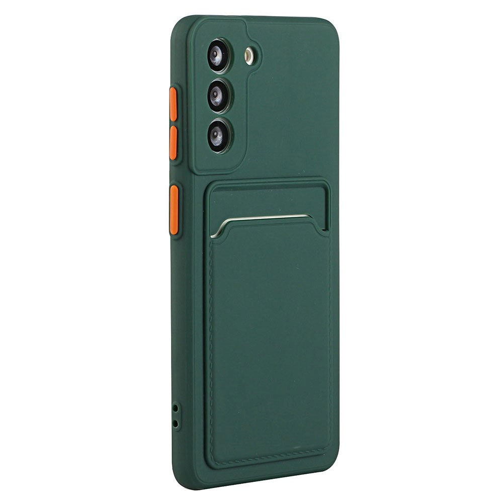 Samsung Galaxy S23+ (Plus) Flexible Plastic Case with Card Holder - Green