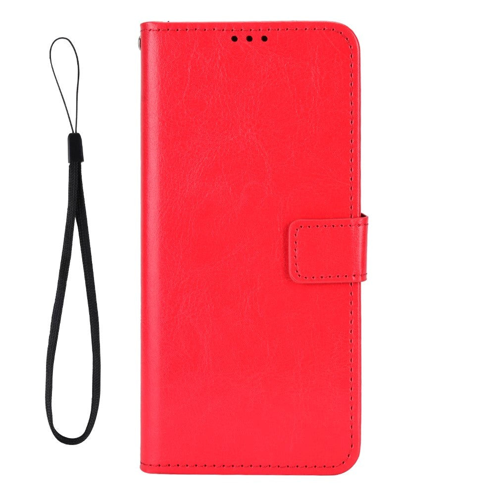 Google Pixel 7A Leather Flip Case with Wallet and Strap - Red