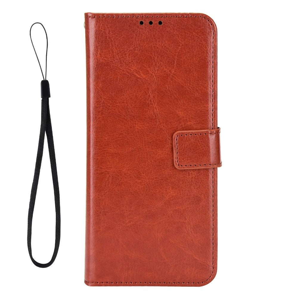 Google Pixel 7A Leather Flip Case with Wallet and Strap - Brown