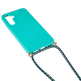 Samsung Galaxy A14 (5G) Flexible Plastic Case w. Lanyard / Strap - Turquoise