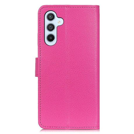 Samsung Galaxy A24 Litchi Leather Flip Case w. Wallet - Pink