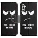 Samsung Galaxy A24 Leather Wallet Case & Print - "Don't Touch my Phone"