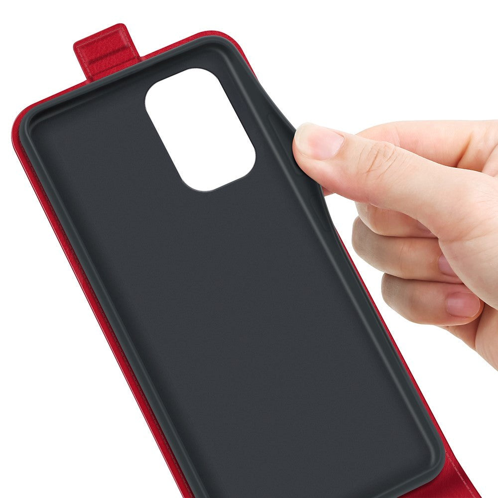 Nokia X30 Vertical Flip Leather Case w. Card Holder - Red