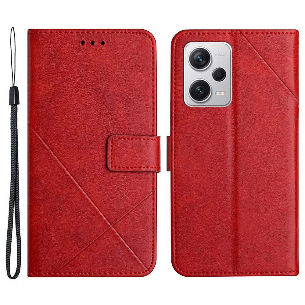 Xiaomi Redmi Note 12 Pro (5G) / Poco X5 Pro (5G) Leather Flip Case w. Wallet & Stand Function - Red