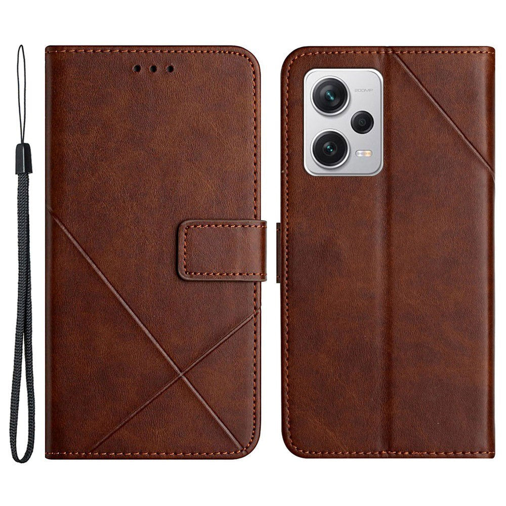 Xiaomi Redmi Note 12 Pro (5G) / Poco X5 Pro (5G) Leather Flip Case w. Wallet & Stand Function - Brown