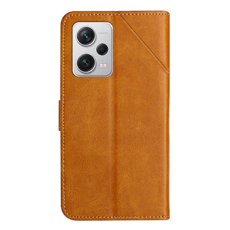 Xiaomi Redmi Note 12 Pro (5G) / Poco X5 Pro (5G) Leather Flip Case w. Wallet & Stand Function - Light Brown