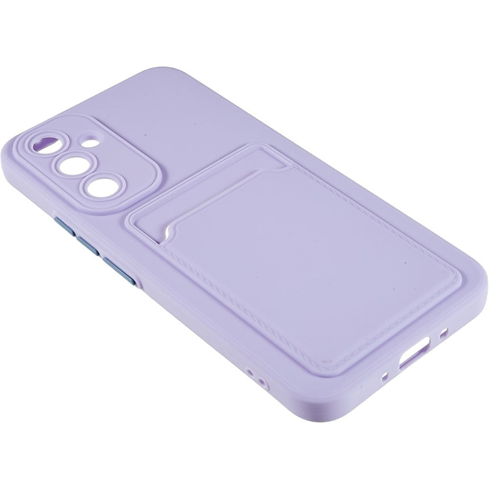 Samsung Galaxy A54 (5G) Flexible Plastic Case with Card Holder - Purple