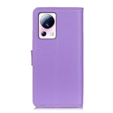 Xiaomi 13 Lite Soft Leather Wallet Case - Purple