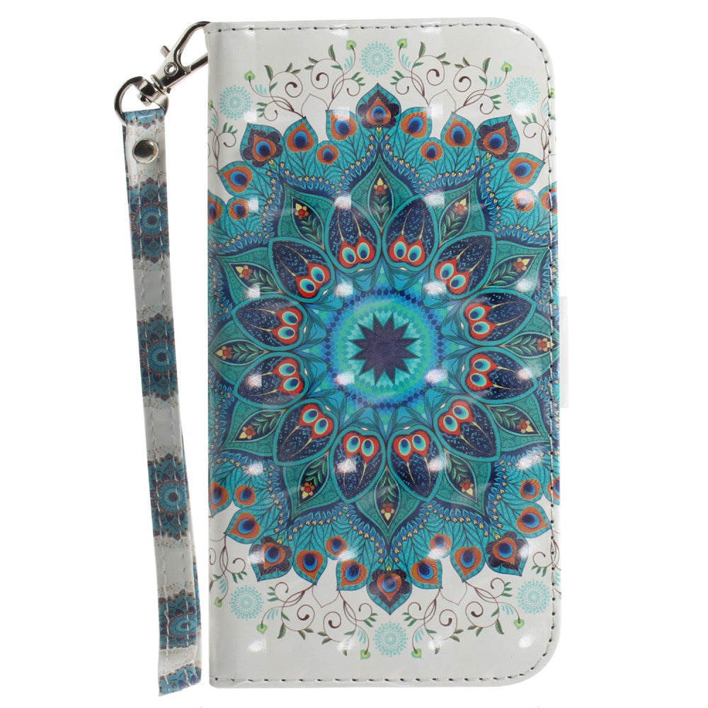 Sony Xperia 1 V Leather Case w. Print - Peacock Wreath