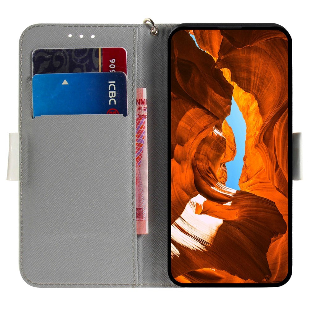 Sony Xperia 1 V Leather Case w. Print - Cute Cat