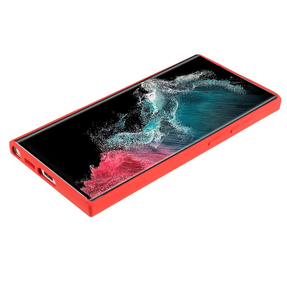 EIDERWOOD Samsung Galaxy S22 Ultra Lined Flexible Plastic Case - Red