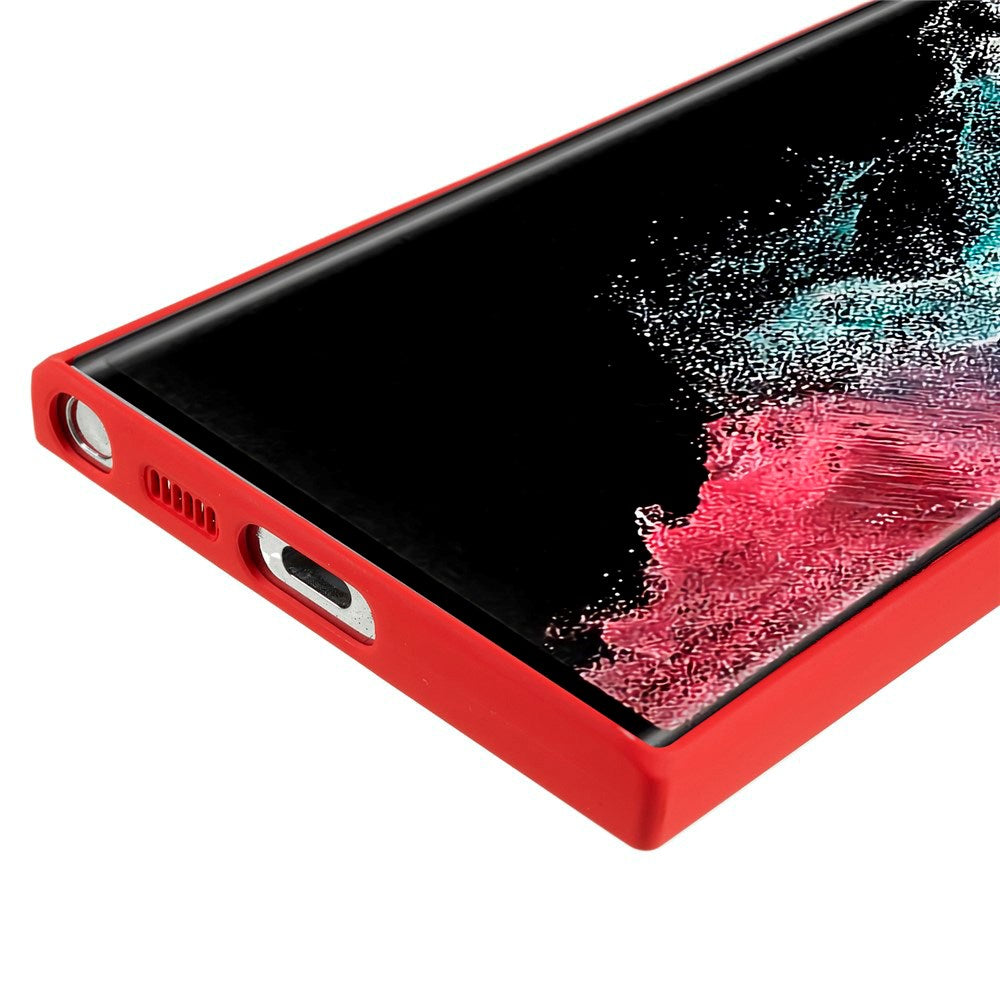 EIDERWOOD Samsung Galaxy S22 Ultra Lined Flexible Plastic Case - Red