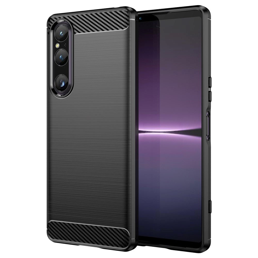 Sony Xperia 1 V Brushed Carbon Case - Black