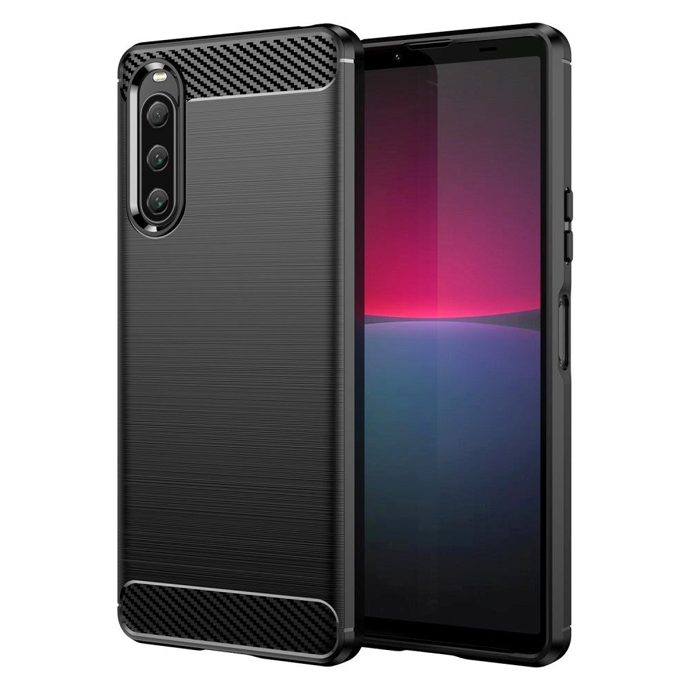 Sony Xperia 10 V Brushed Carbon Case - Black