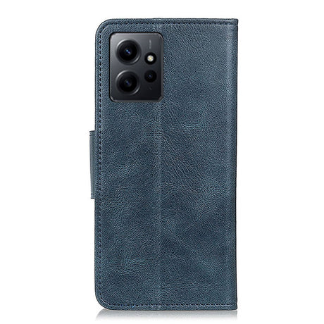 Xiaomi Redmi Note 12 (4G) Leather Case w. Wallet & Stand Function - Blue