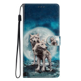 Google Pixel 7 PU Leather Flip Case w. Wallet and Strap - Wolf