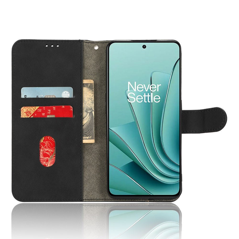 OnePlus Nord 3 (5G) Leather Flip Case with Wallet and Stand Function - Black